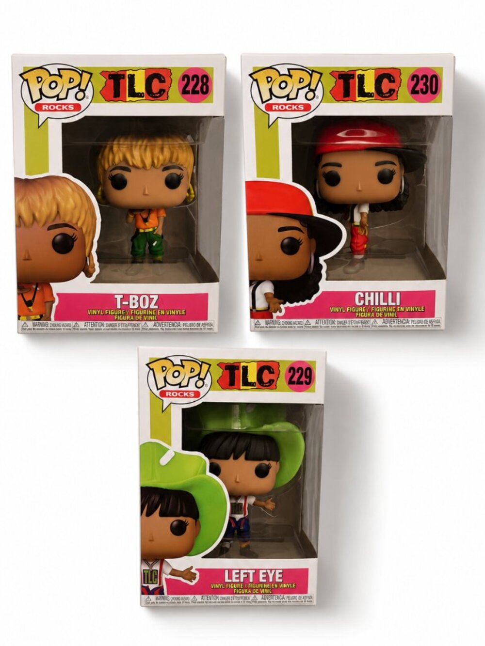 Funko PoP! TLC Chill #230 Left Eye #229 T Boz #228